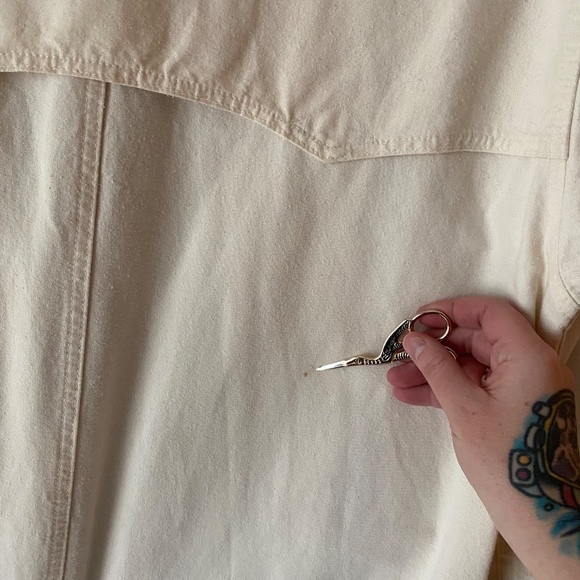 AUSTRALIAN OUTBACK COLLECTION vtg white womens M duster western cowboy 90s coat - Picture 11 of 15